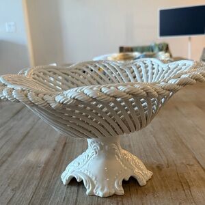 Italian vintage Woven Ceramic Bowl